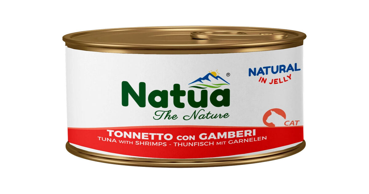 Natua Cat Natural Tonno Gamberi Broth 85g Lattina Natua Cat Natural Tonno Gamberi Broth 85g Lattina